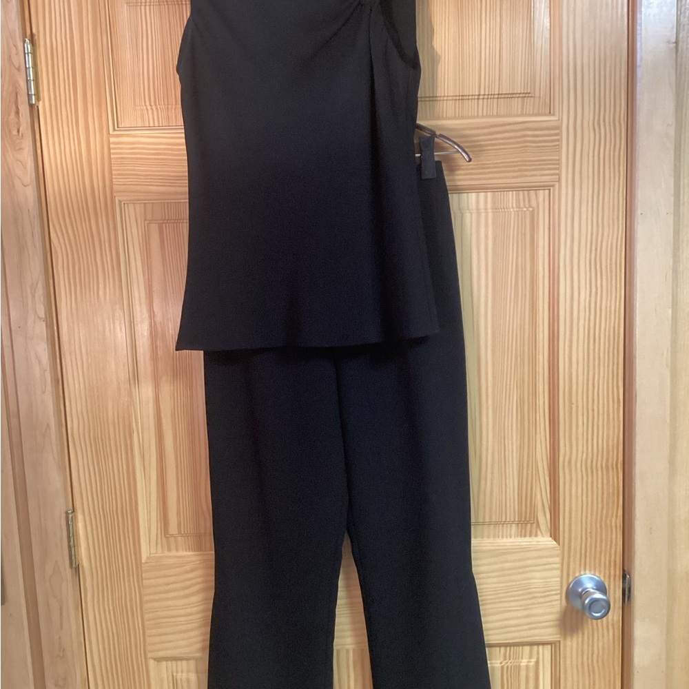 S.L. Fashions Black Elegant Pants and Matching Top